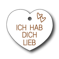 DE108 (Weiß) Ich hab dich lieb