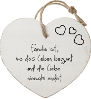 Familie ist,
wo das Leben beginnt
und die Liebe 
niemals endet